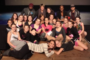 Our team with Mia Michaels, Dave Scott, Cris Judd, and Desmond Richardson.
